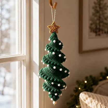Crochiva | Crochet Christmas Decoration, DIY Kit for Spiral Ornaments with Hanging Loop
