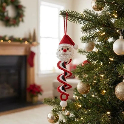 Crochiva | Crochet Christmas Decoration, DIY Kit for Spiral Ornaments with Hanging Loop