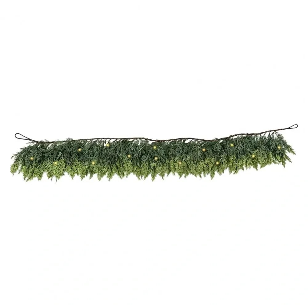 Tannova | Fir Garland with LED String Lights, 2.7 m, Made of PVC for Indoor Use