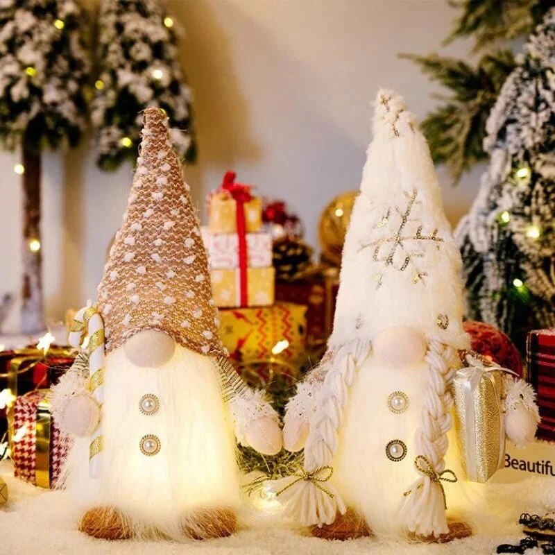 Gnomira | Christmas gnome with lights, battery-powered, 30 cm