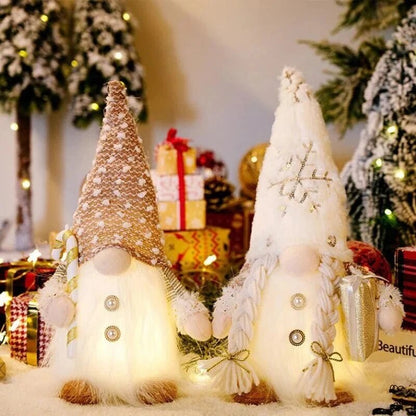 Gnomira | Christmas gnome with lights, battery-powered, 30 cm