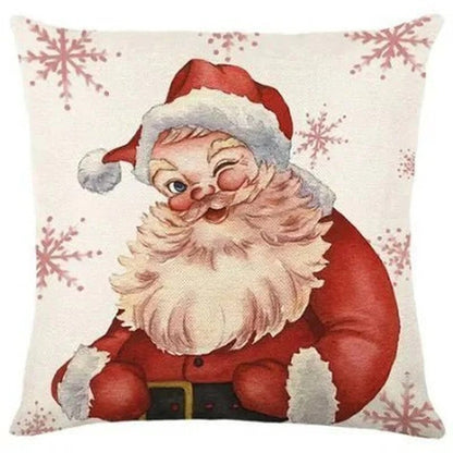 Kissora | Kissenbezüge Weihnachten 45 × 45 cm, 4er Set mit verdecktem Reißverschluss