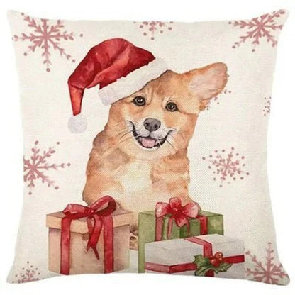 Kissora | Kissenbezüge Weihnachten 45 × 45 cm, 4er Set mit verdecktem Reißverschluss