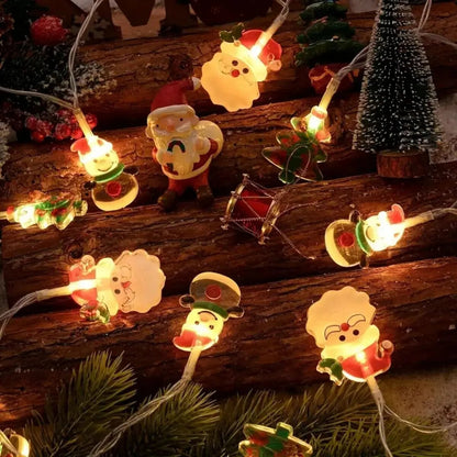 Glimova | Weihnachtslichterkette mit Motiven, batteriebetrieben, 1,5 oder 3 m