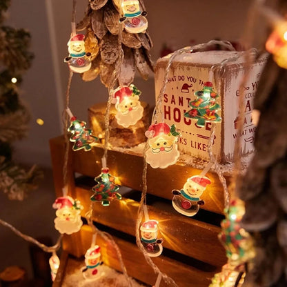 Glimova | Weihnachtslichterkette mit Motiven, batteriebetrieben, 1,5 oder 3 m