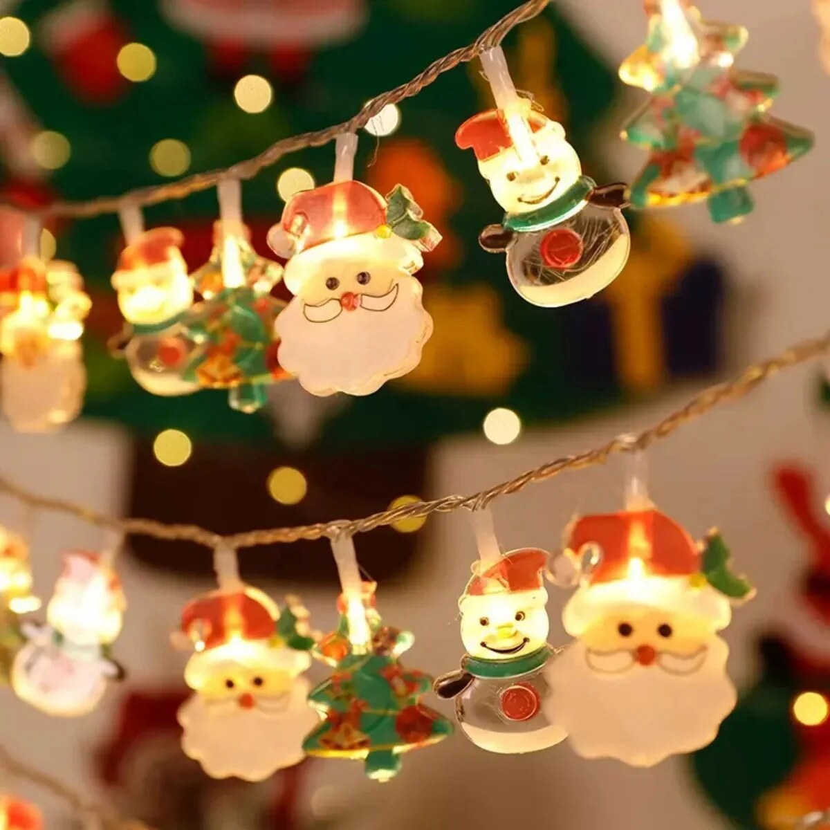 Glimova | Weihnachtslichterkette mit Motiven, batteriebetrieben, 1,5 oder 3 m