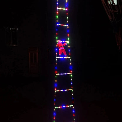 Klausio | Santa Climbing a Ladder, Outdoor Christmas Decoration for the Garden