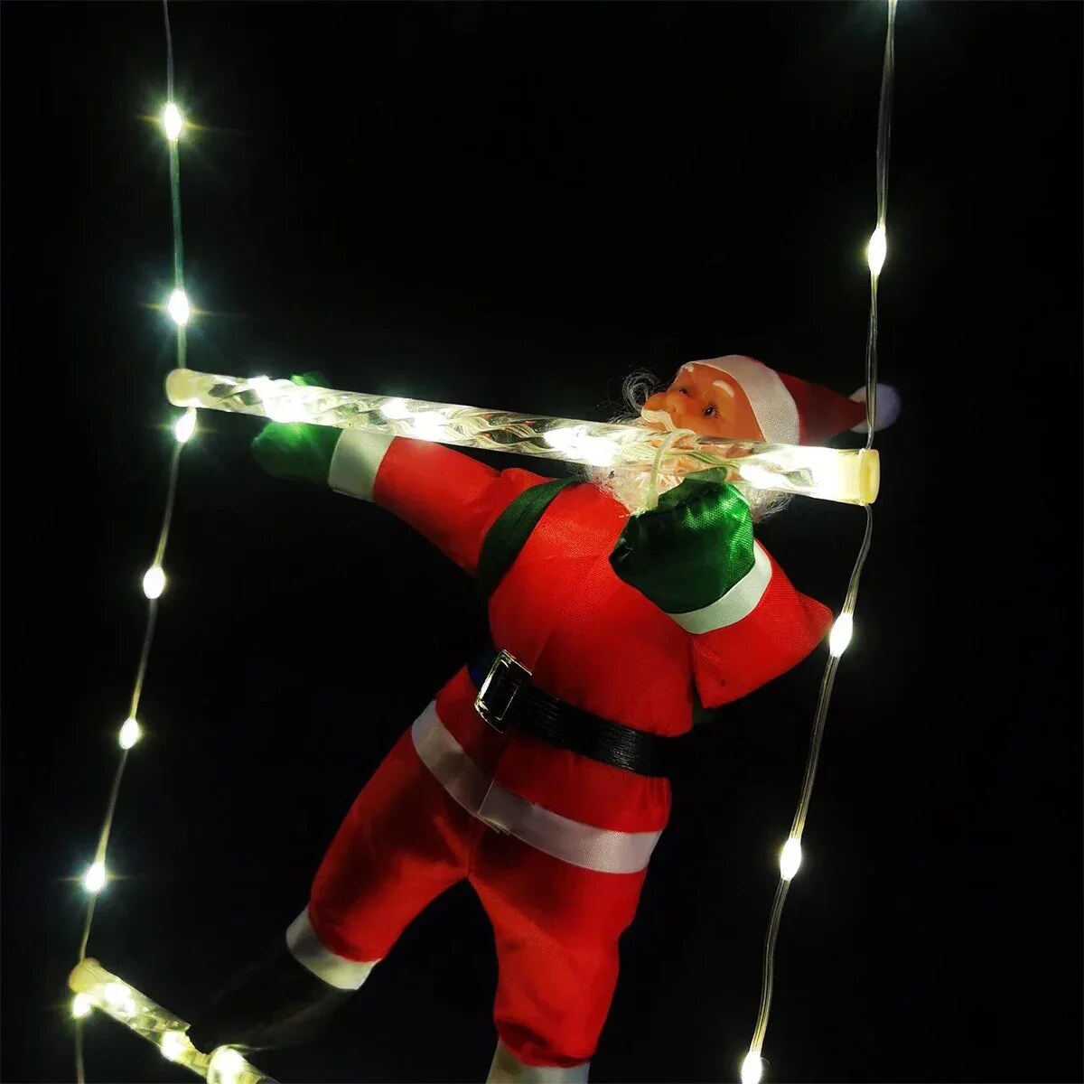Klausio | Santa Climbing a Ladder, Outdoor Christmas Decoration for the Garden