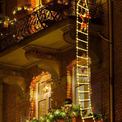 Klausio | Santa Climbing a Ladder, Outdoor Christmas Decoration for the Garden