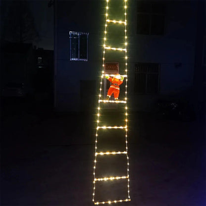 Klausio | Santa Climbing a Ladder, Outdoor Christmas Decoration for the Garden