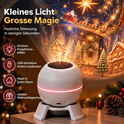 Snowvia | LED Weihnachtsbeleuchtung als Projektor mit bewegten Mustern, USB