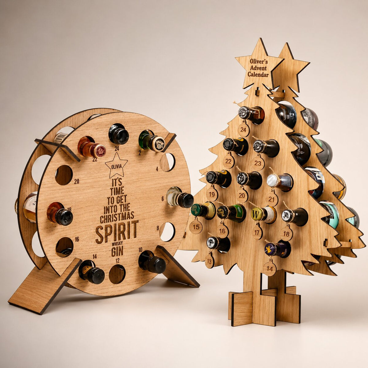 Wein & Bier Adventskalender aus Holz 2026