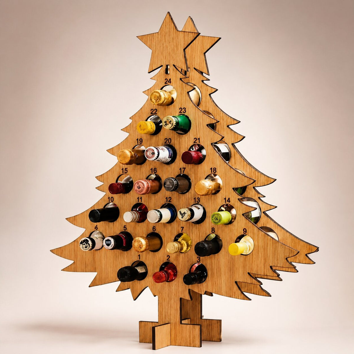 Wein & Bier Adventskalender aus Holz 2026