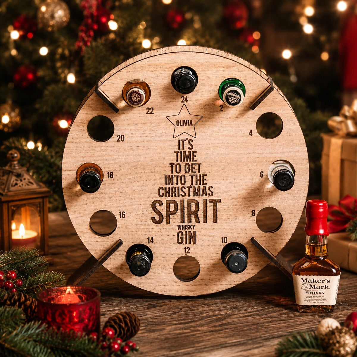 Wein & Bier Adventskalender aus Holz 2026