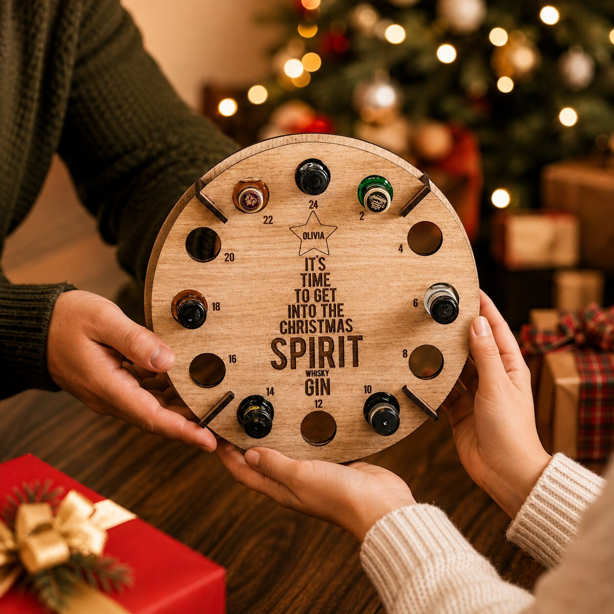 Wein & Bier Adventskalender aus Holz 2026