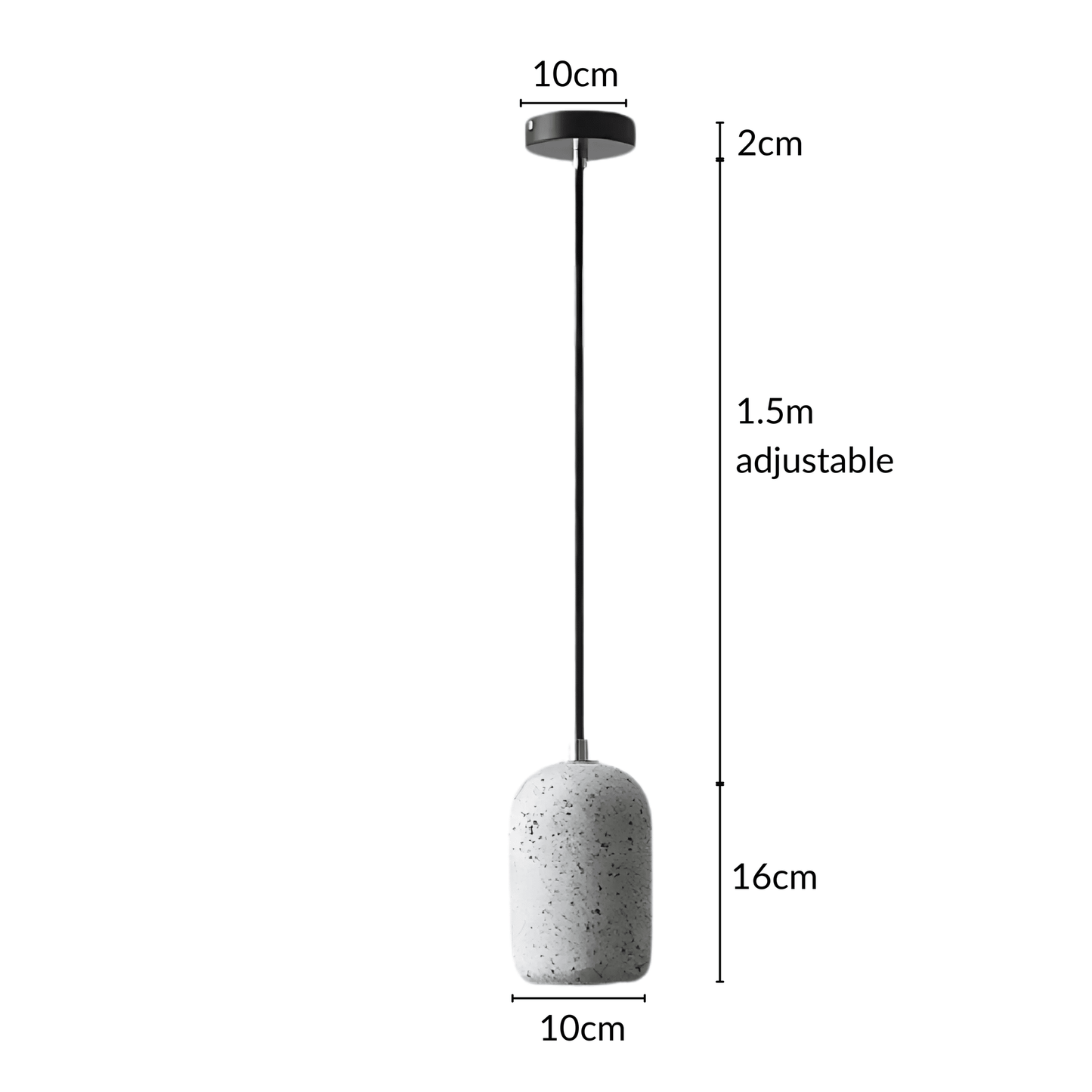 Kiva Cast | lampada a sospensione in cemento dal design industriale con tecnologia LED