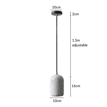 Kiva Cast | lampada a sospensione in cemento dal design industriale con tecnologia LED