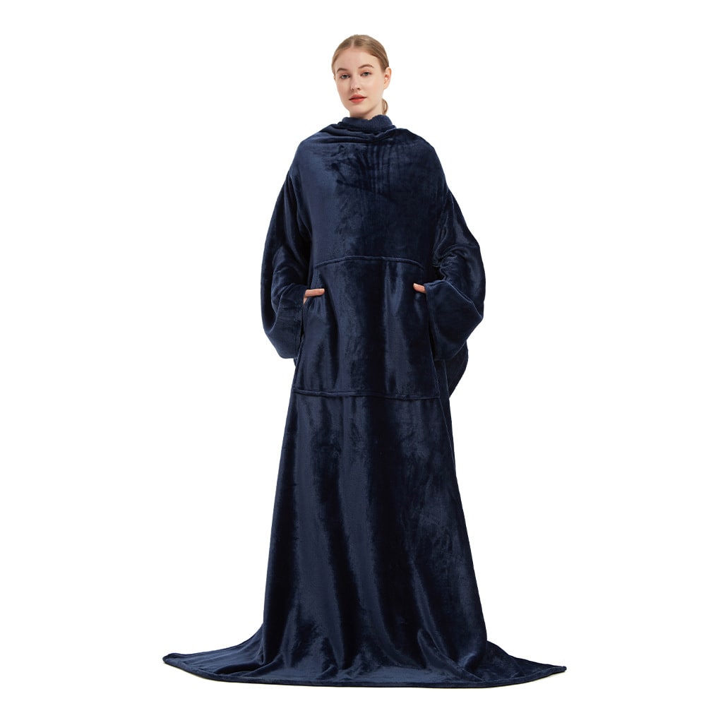 Kuvara | Blanket with Sleeves and Front Pocket, 130 × 180 cm