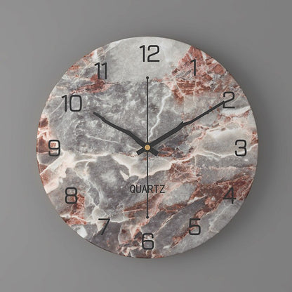 Marbelle | Horloge murale moderne effet marbre | Design créatif & élégance intemporelle pour des espaces de vie stylés