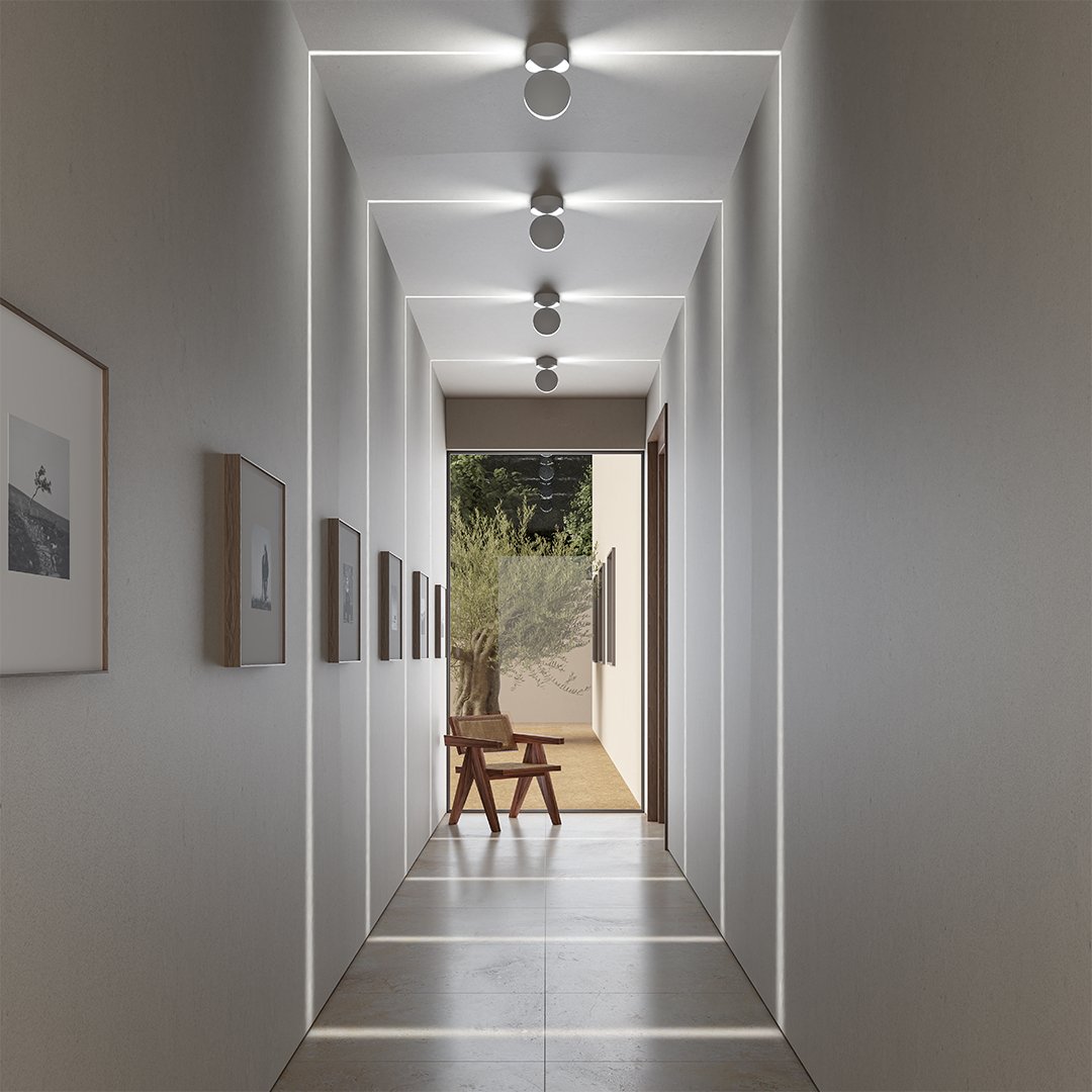 LuxeBeam | LED Wandleuchte innen mit 360° drehbarem Lichtelement